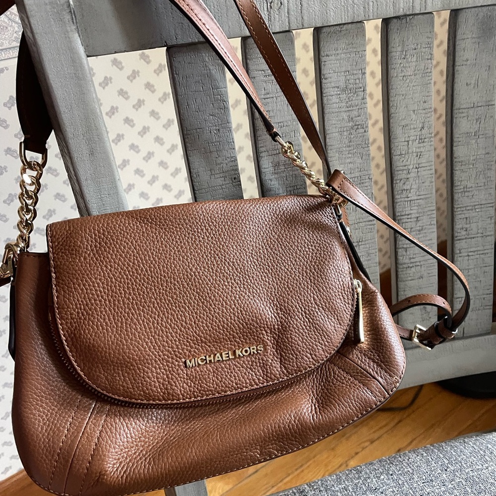 Michael Kors Brown Leather Crossbody Bag